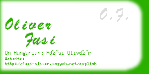 oliver fusi business card